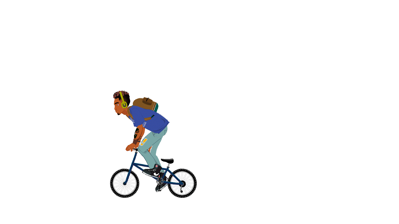 Bicycle stunt animation